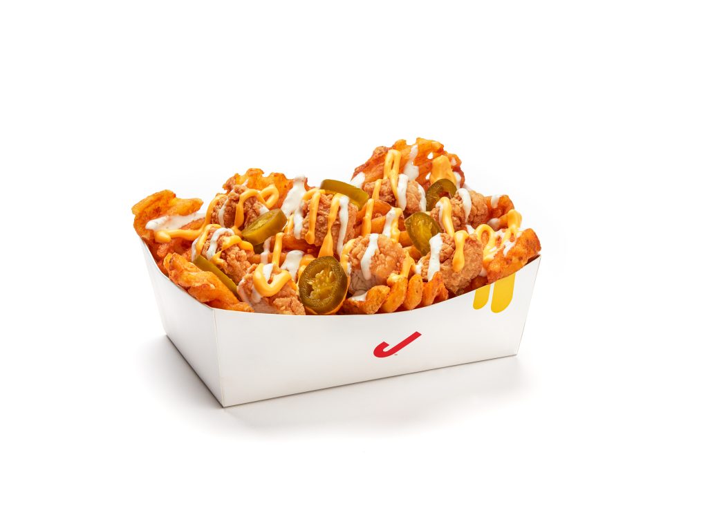 Loaded Waffle Fries Chicken Jalapeno And Ranch Sauce